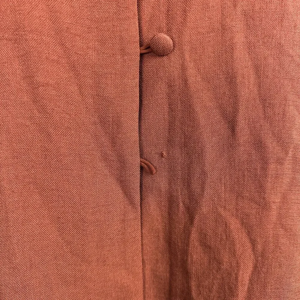 NANUSHKA RILEY BUTTON DOWN DRESS WITH FRINGE Size Small Red - Picture 7 of 13